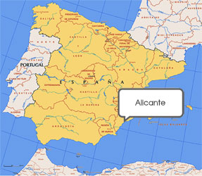 Mapa de Alicante