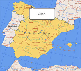 Mapa de Gijón